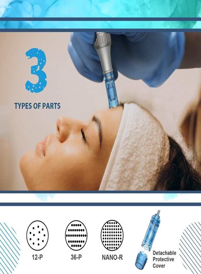 CLETINA Microneedle Roller Pen for Home Use - Microneeding Derma Roller Pen for Women Men - Micro Needle Roller Pen for Skin Tools-0.24MM - Image 5
